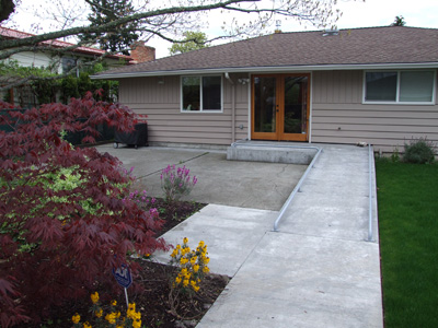 remodeled rear entry, ramp, patio.
